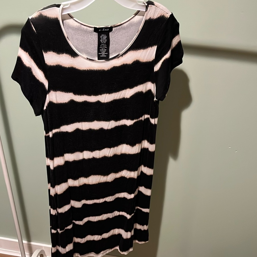Black and White Striped Dress